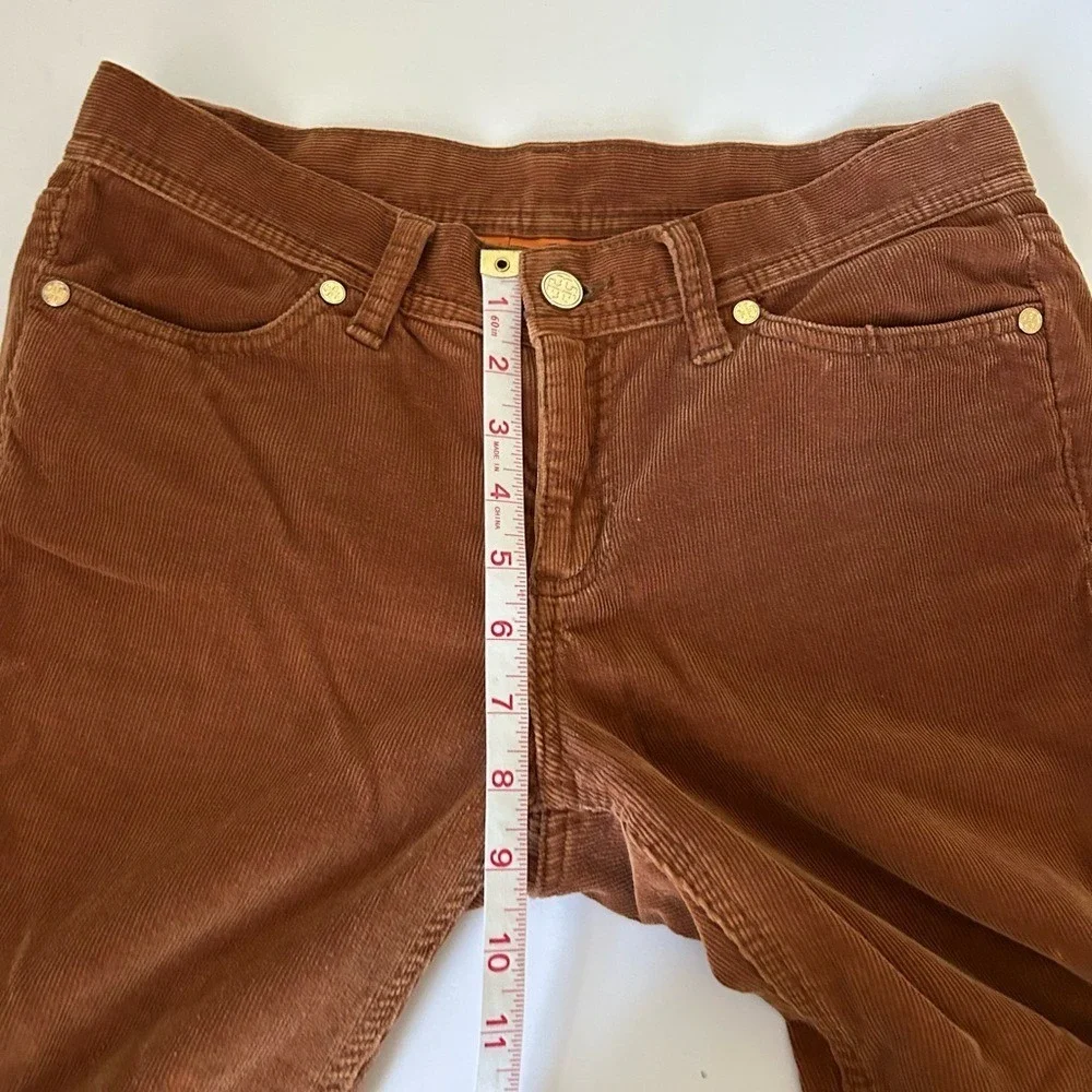 Tory Burch Brown Classic Corduroy Cotton Low Rise Bootcut Flare Leg Pants‎ 4